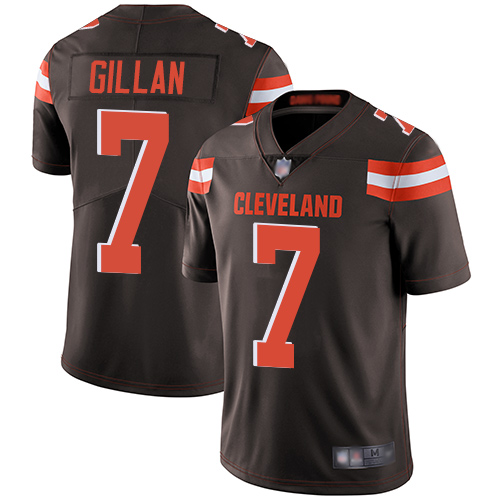 Cleveland Browns Jamie Gillan Men Brown Limited Jersey #7 NFL Football Home Vapor Untouchable->cleveland browns->NFL Jersey